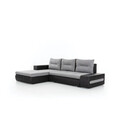 Coltar extensibil stanga 4 locuri ELTAP, Ov50, Ottavio, 275x180x85 cm, lemn/poliester, gri deschis/negru