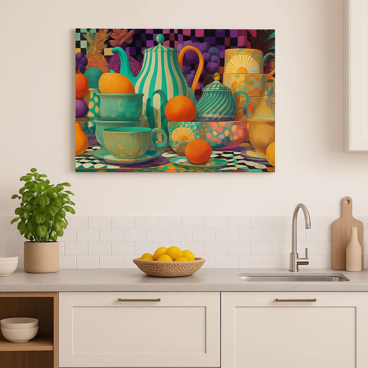 Tablou decorativ Hm_Cnvs26-31-50x70 Cadru: 100% lemn (Grosime: 2 x 3 cm) Multicolor