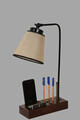 Lampa de masa, Luin, 534LUN3816, Lemn, Bej / Negru / Stejar