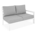 Set coltar si masuta pentru gradina/terasa Matzo, aluminiu, alb/gri