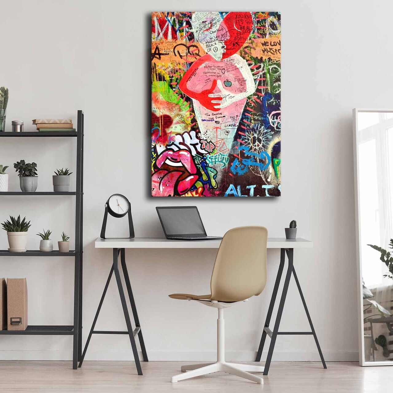 Tablou decorativ, 70100POP-017, Canvas, Lemn, Multicolor - view 2