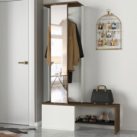 Cuier de perete, tera home, ponte, pal, alb/nuc