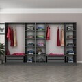 Dulap pentru haine, Hanah Home, Nisa, 315x210x52 cm, Antracit