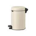 Cos de gunoi cu pedala, Brabantia, NewIcon, 3 L, 23.5x16.8x26.4 cm, otel, bej