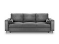Canapea extensibila, Camellia, Mazzini Sofas, 3 locuri, cu lada de depozitare, 220x100x92 cm, catifea, gri deschis