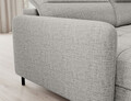 Coltar extensibil stanga 4 locuri ELTAP, LT-04AUB, Berrto, 306x165x100 cm, lemn/poliester, gri deschis