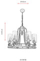 Lustra, Avonni, 683AVN1116, Metal, Maro antichizat