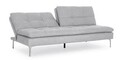 Canapea extensibila cu 3 locuri Leon, Bizzotto, 190 x 94 x 85 cm, lemn de eucalipt/otel/poliester, gri deschis