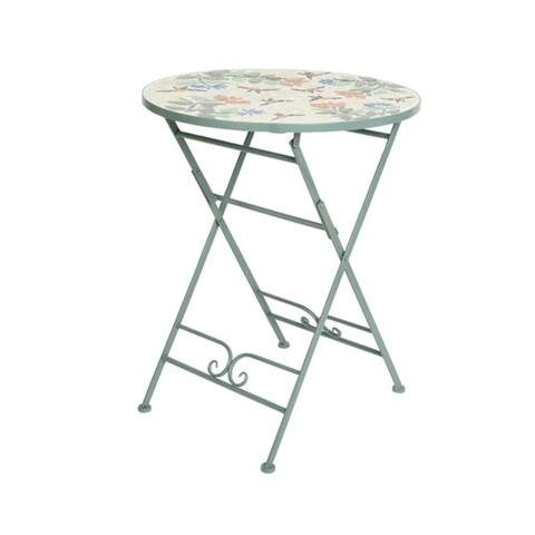 Masa pentru gradina Panama Mosaic, Decoris, 60x75 cm, verde