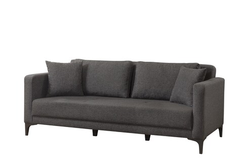 Canapea WESTOR, Pandia Home, 205x95x80 cm, lemn, antracit Canapele si coltare