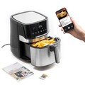 Friteuza cu aer fara ulei InnovaGoods, Fryinn Pro 5500, 1700 W,  5.5 L, negru/argintiu