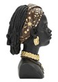 Statueta decorativa, Massai Woman, Mauro Ferretti, 19 x 18.5 x 30 cm, polirasina, negru/multicolor