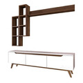 Comoda TV, Rani, M16, 180x48.6x35 cm, PAL, Alb/Maro