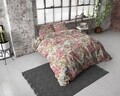 Lenjerie de pat dubla Satin Mystic Pink, Dreamhouse, 3 piese, 200x220 cm, bumbac satinat, multicolora