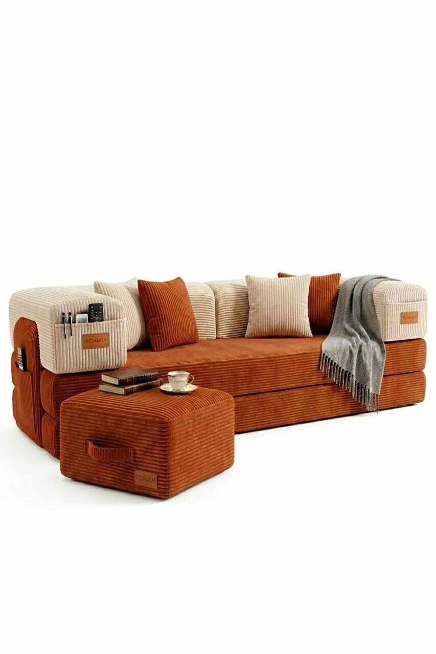 Canapea extensibila 3 locuri, Atelier del Sofa, 326NYR1159, Tile Red / Cream — imaginea 3