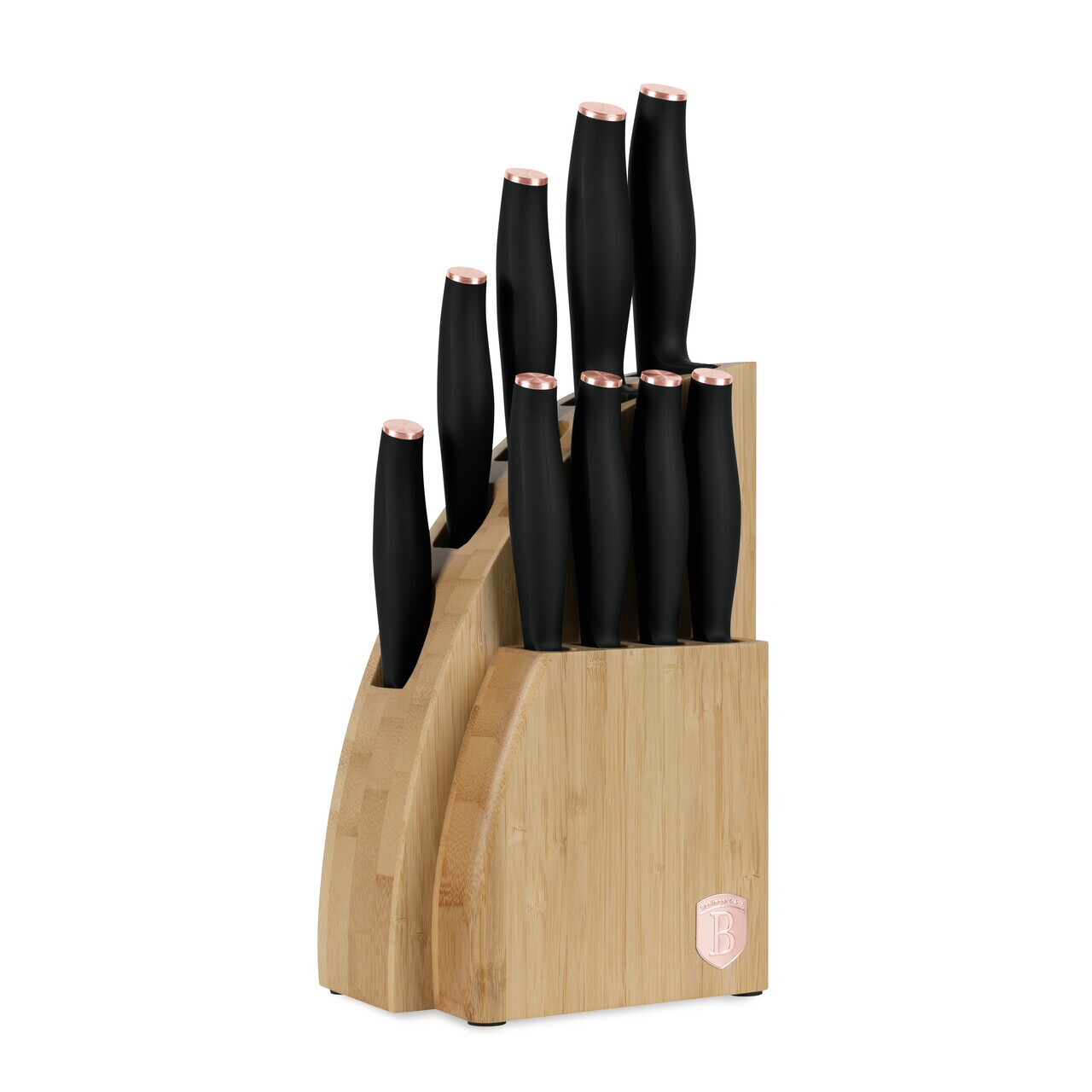 Set 9 cutite cu suport Berlinger Haus, Black Rose, inox/bambus, negru/natur - view 15