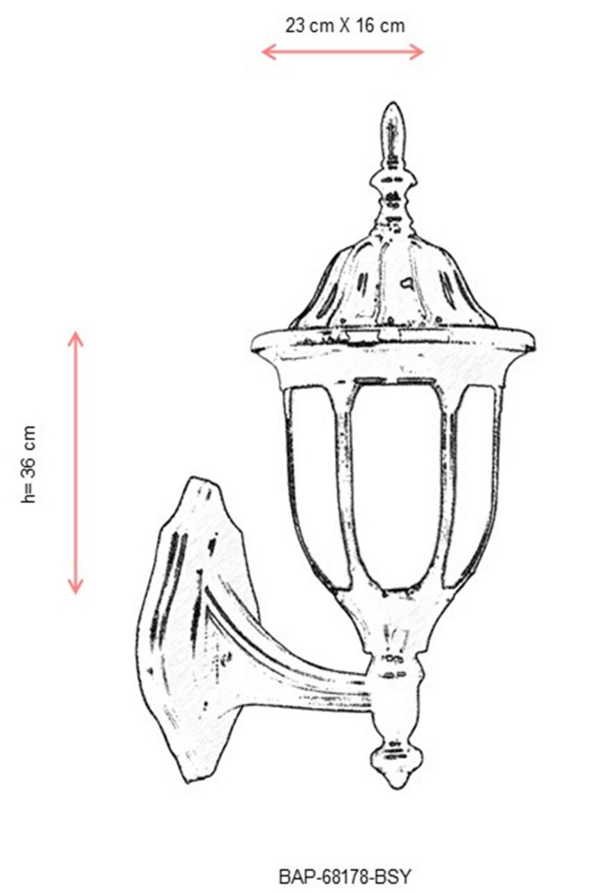 Lampa de exterior, Avonni, 685AVN1182, Plastic ABS, Alb/Negru