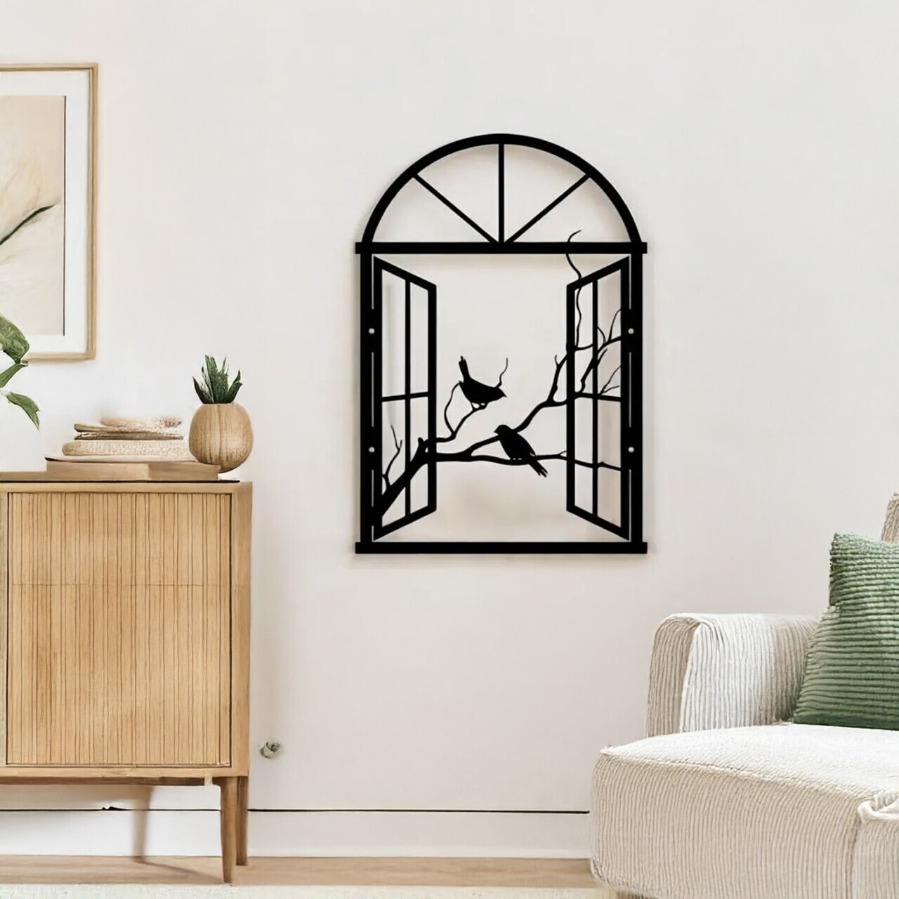 Decoratiune de perete, DCV-1023-MT, Dimensiune: 50 x 35 cm, Negru — imaginea 3