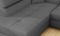 Coltar extensibil stanga 4 locuri, ELTAP, Anton, 272x203x85 cm, lemn/poliester, gri inchis
