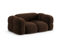 Canapea 2 locuri, Loretto, Cosmopolitan Design, 180x100x68 cm, catifea, ciocolata