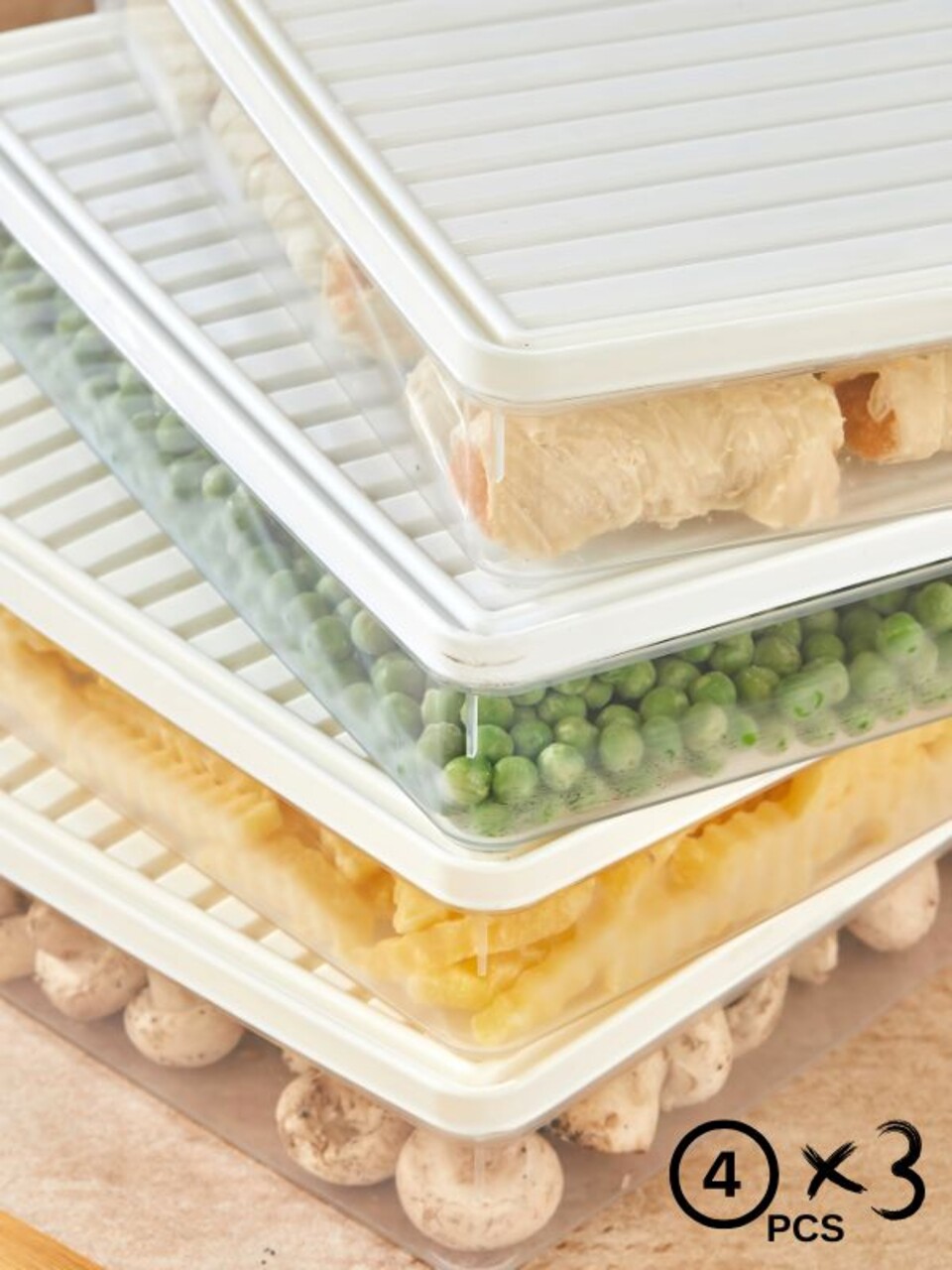 Set recipiente depozitare, Hermia, 452PTR1152, Alb - view 6