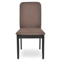 Scaun dining tapitat, Erica, 49 x 50 x 90 cm, lemn/stofa, maro/negru