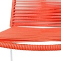Scaun pentru gradina Antea Light Legs, 53 x 53 x 88 cm, otel/sfoara, rosu
