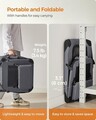 Cusca textile pentru caini / Geanta de transport animale de companie L, Feandrea, max 16 kg, 70x52x52 cm, tesatura Oxford, gri