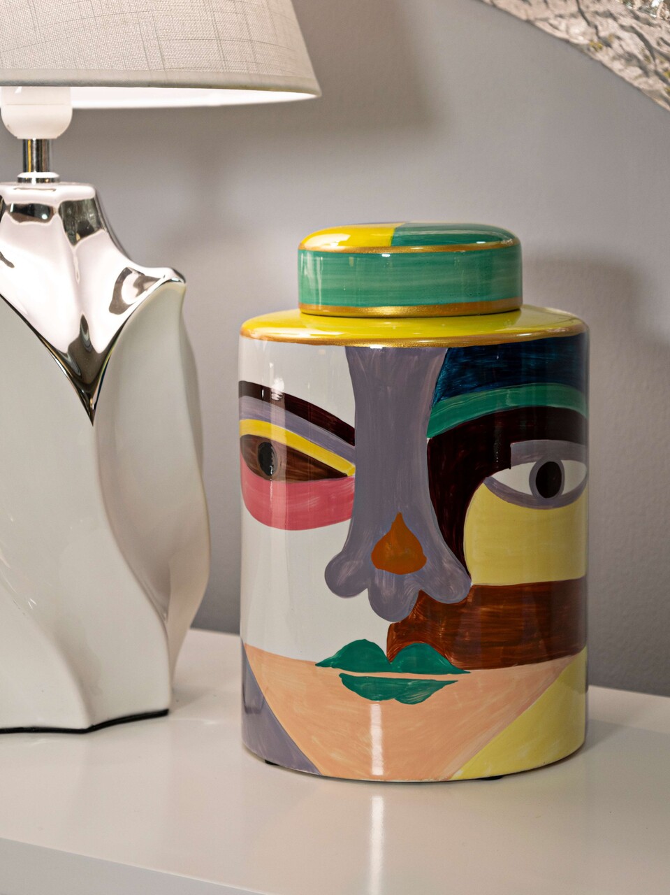 Vas decorativ Piccassy Color Top, Mauro Ferretti, 19x28 cm, ceramica, multicolor - imagine 9