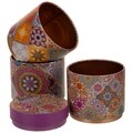 Cutie cu 3 compartimente, Dancy Flower, Creaciones Meng, 8.5x22 cm, metal