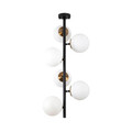 Lustra, Fulgor, 942FLG1198, Metal, Negru / Antic / Crem