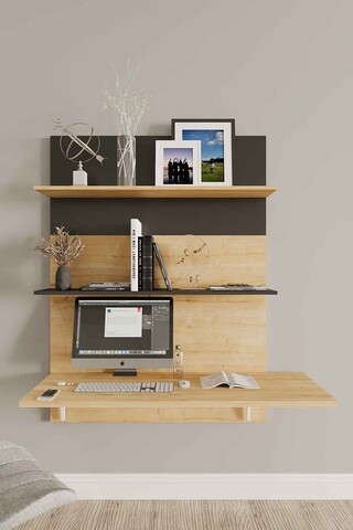 Birou, Elegance, Pooh, Stejar safir / negru