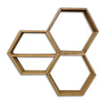 Raft de perete, Evila Originals, HEX004, 37x37x10 cm, Maro
