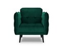 Fotoliu, Canna, Mazzini Sofas, 90x100x88 cm, catifea, verde bottle