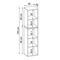 Dulap de baie, Hanah Home, 2464, 35x150x30 cm, MDF, Pin Atlantic / Antracit
