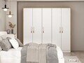 Dulap pentru haine, Hanah Home, Mitra, 225x210x60 cm, Alb / Artizanal