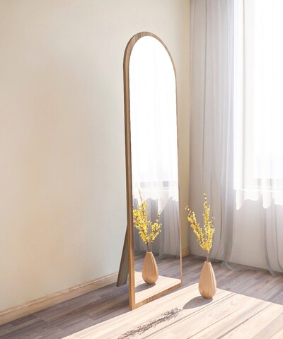 Oglinda decorativa, siam, emma, 50x160x2.2 cm, mdf , nuc