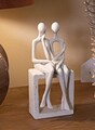 Figurina /sculptura decorativa Stons Couple, Mauro Ferretti, 11.5x9x25 cm, polirasina, crem