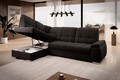 Coltar extensibil stanga 3 locuri ELTAP, LT-22NU, Sado, 272x192x95 cm, lemn/poliester, maro inchis