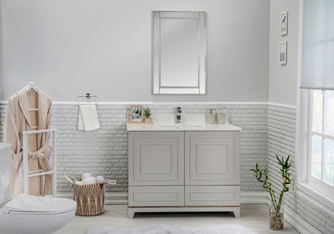 Set mobilier de baie (2 piese), jussara, ohio 42, gri