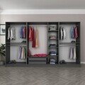 Dulap pentru haine, Hanah Home, Nisa, 315x210x52 cm, Antracit
