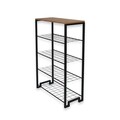 Pantofar, Puqa Design, Nancy, 30x72x109 cm, PAL, Pin Atlantic / Negru