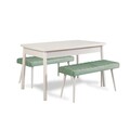 Set masa si 2 banci, Vella, Costa 0400, PAL, Alb/Verde