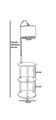 Lampadar, Stala, 846STL3508, Metal, Aur / Nuc