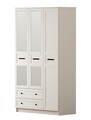 Dulap pentru haine, Rabi, Rb-168-01-008, 105x184x52 cm, Alb mat