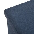 Bancheta cu spatiu de depozitare Rory, Versa, 76.5x38x37.5 cm, poliuretan, MDF, albastru inchis