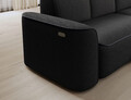 Coltar dreapta 4 locuri ELTAP, Ume, 287x190x88 cm, lemn/poliester, gri inchis/gri inchis