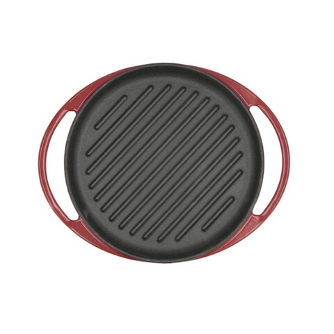 Tigaie grill, Bidasoa, Fierro,Ø 25 cm, fier turnat, rosu Bidasoa