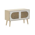 Comoda White Natural, InArt, 80x30x52 cm, lemn de pin/ratan