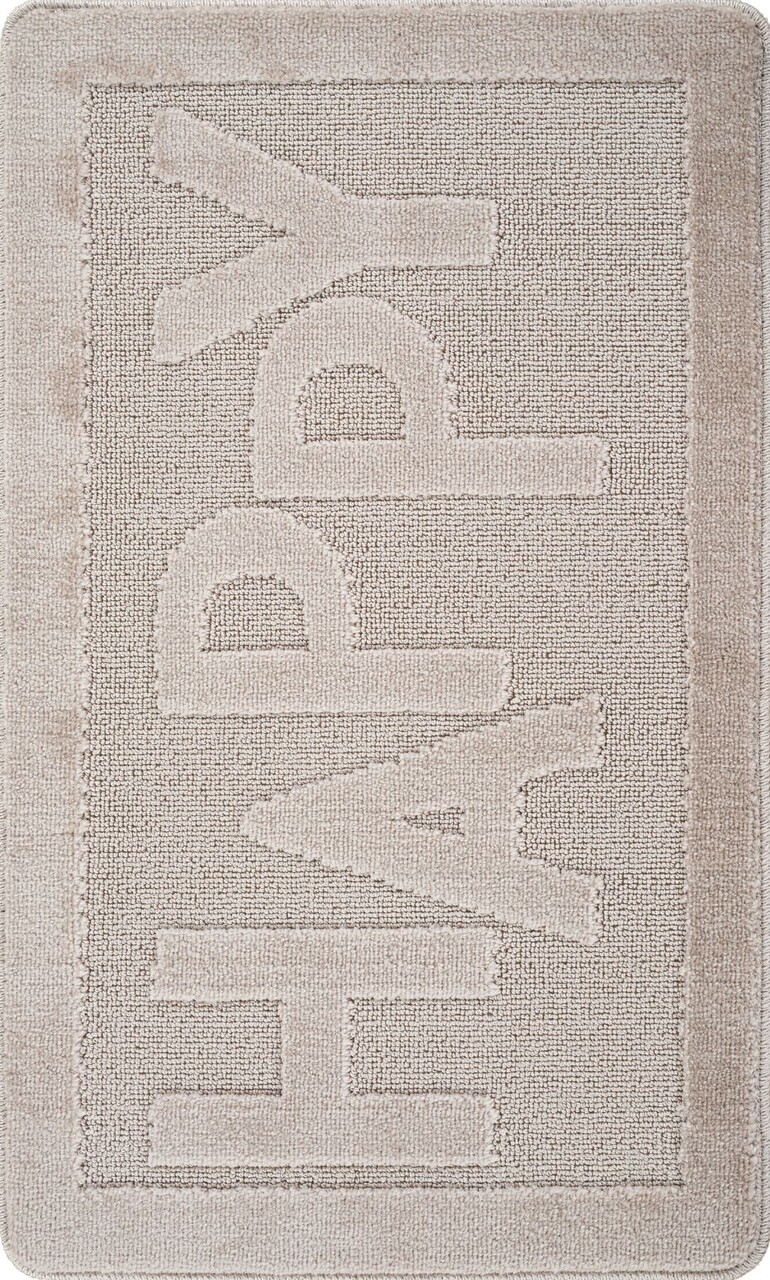 Covoras de baie, Cecilia, Happy, 60x100 cm, Polipropilena, Bej
